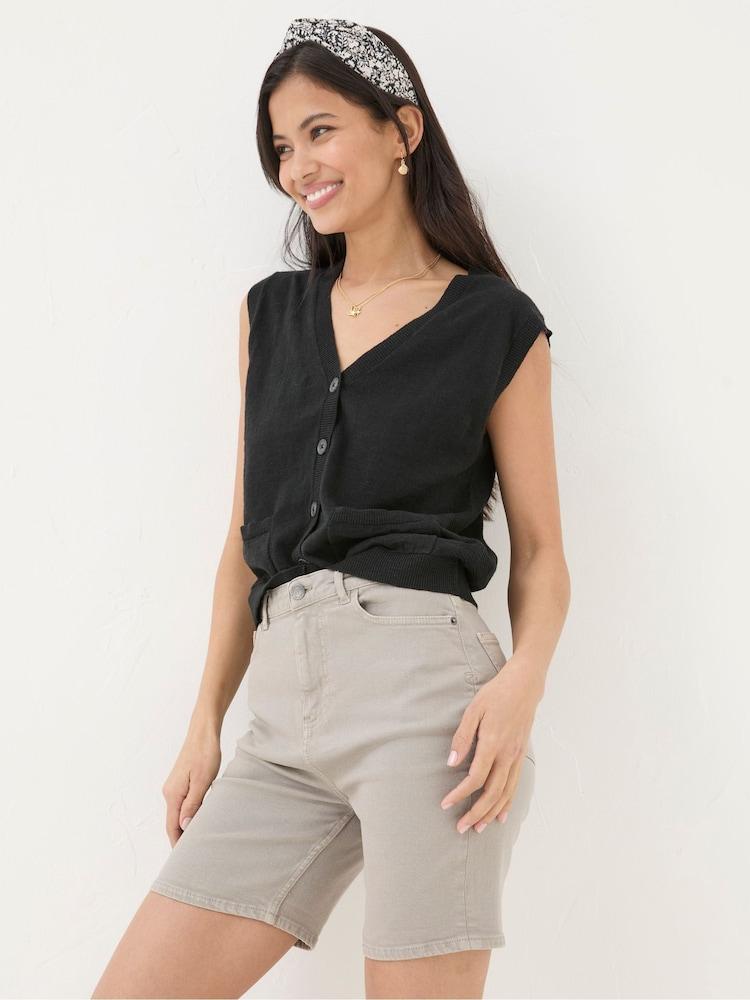 Fat Face Darley Natural Denim Shorts