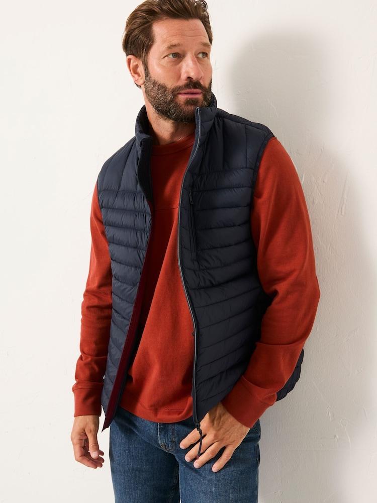 Fat Face Dartmouth Navy Padded Gilet