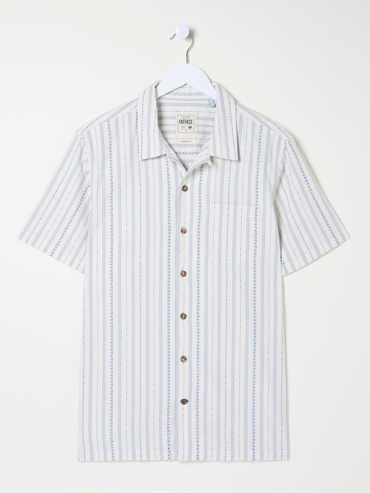 fat face Denford Natural Dobby Stripe Shirt