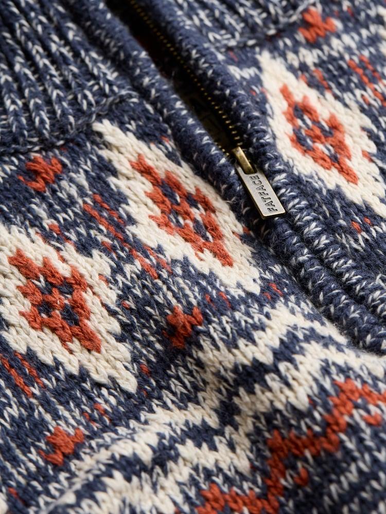 fat face Denim Vintage Rothbury Half Neck Jumper