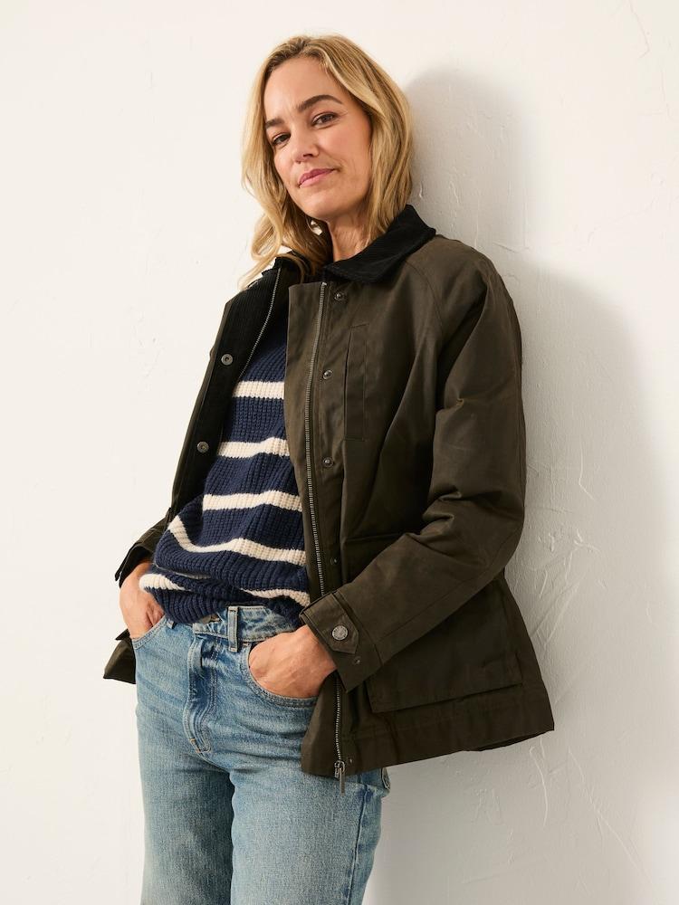 Fat Face Devon Dark Green Heritage Jacket