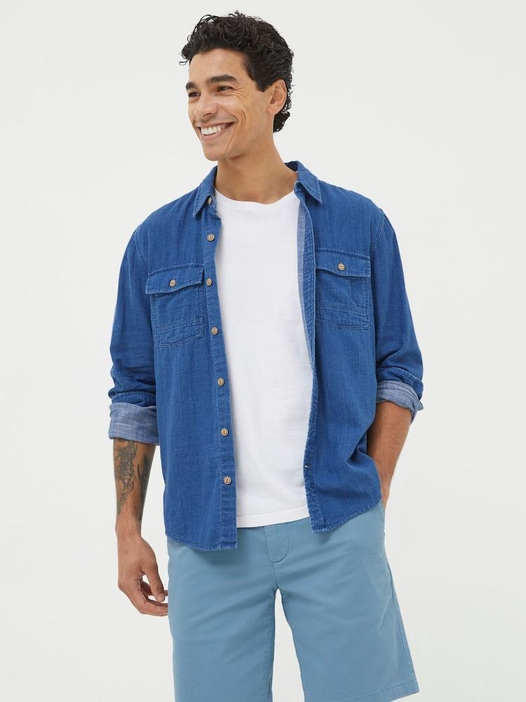 Fat Face Drayton Blue Indigo Shirt
