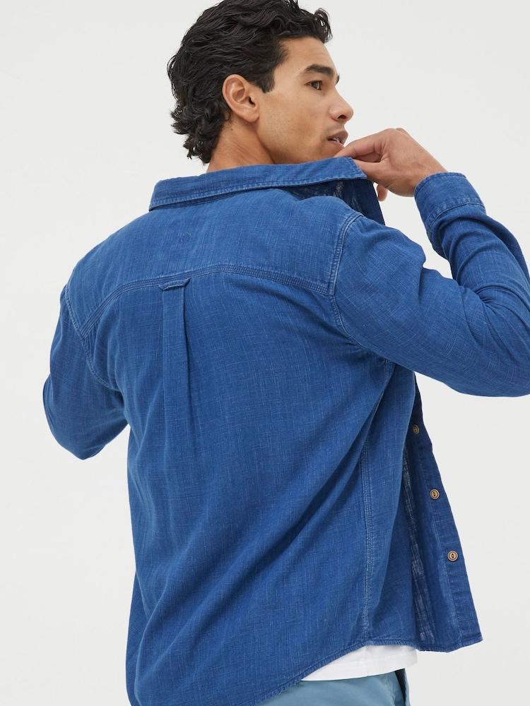 Fat Face Drayton Blue Indigo Shirt