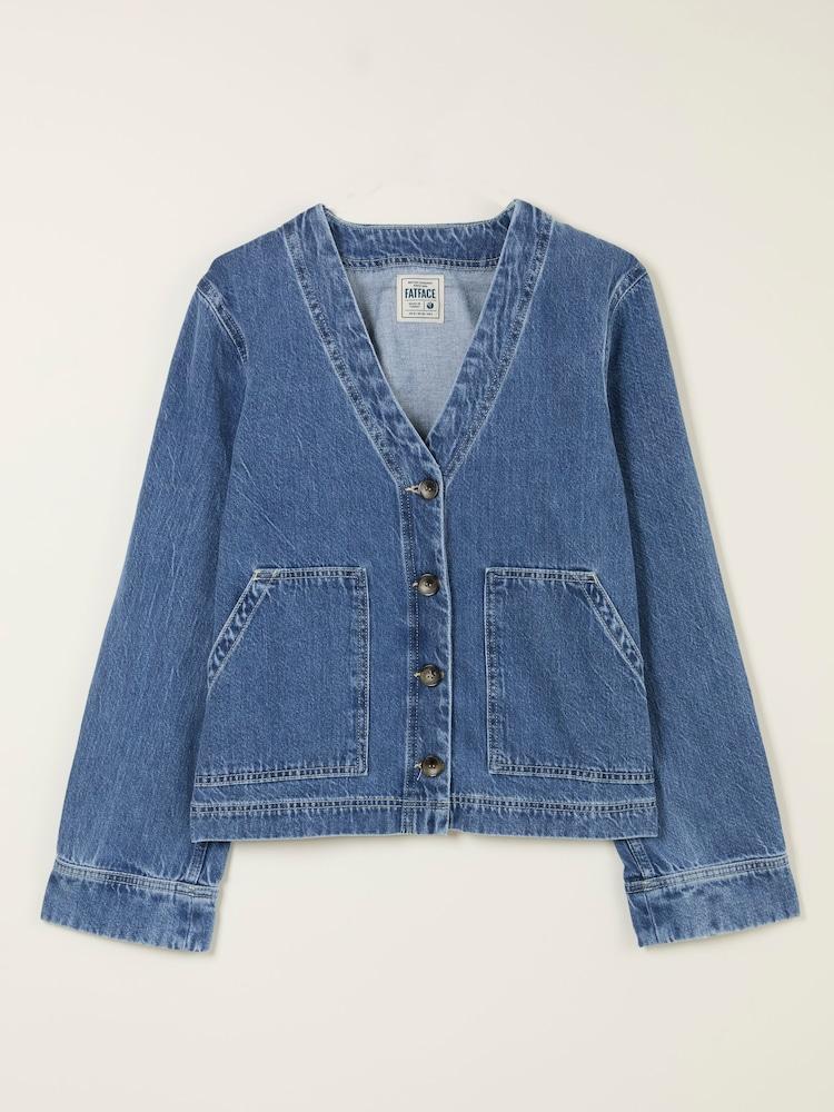 fat face Dulcie Blue Denim Dulcie Denim Jacket