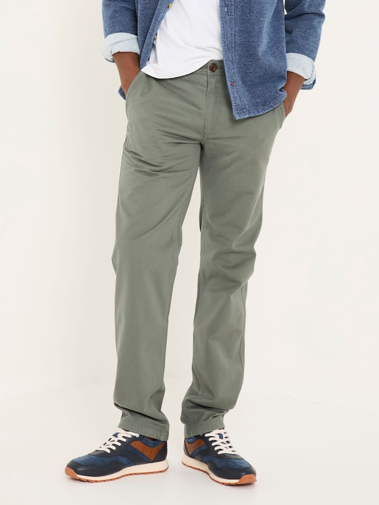 Fat Face Dusky Green Modern Coastal Chinos