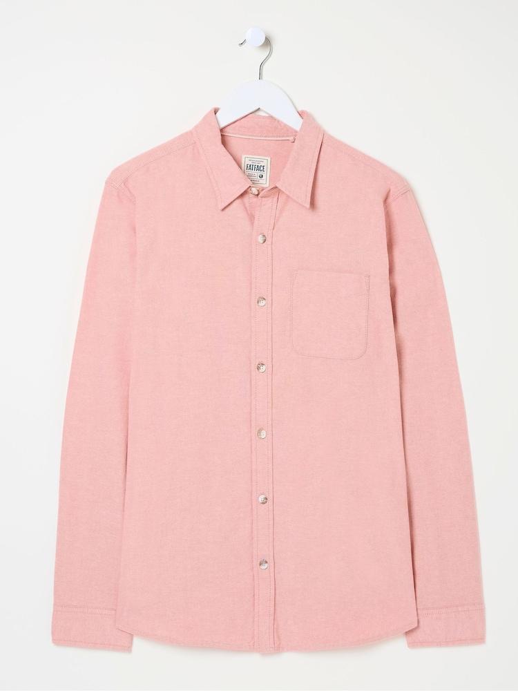 fat face Dusky Pink Long Sleeve Oxford Shirt
