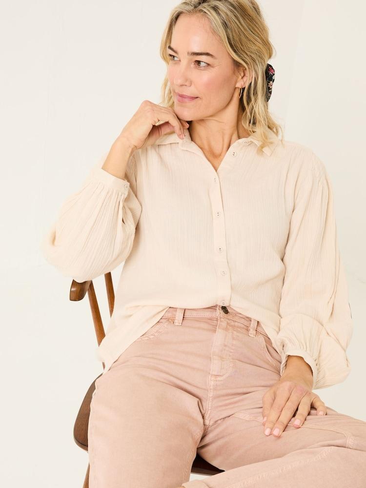 Fat Face Ebby Rose Pink 100% Cotton Blouse