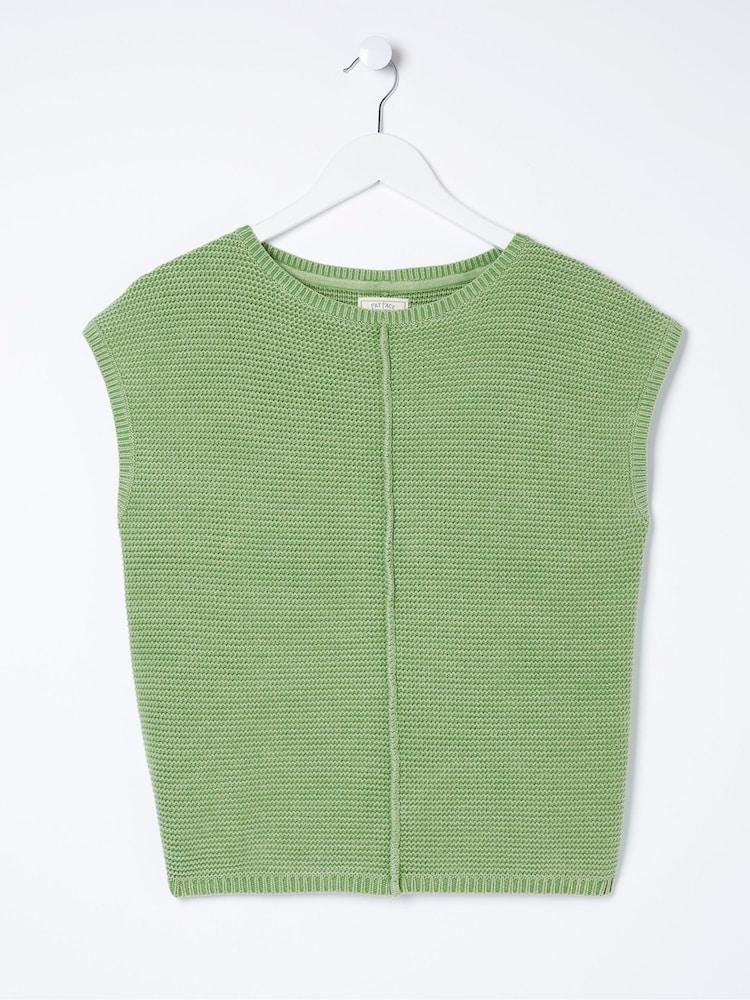 fat face Eden Green Knitted Crew Jumper