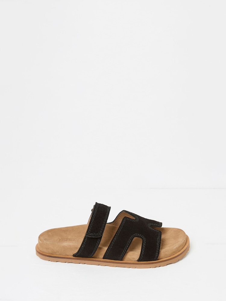 Fat Face Edie Black Strap Sandal