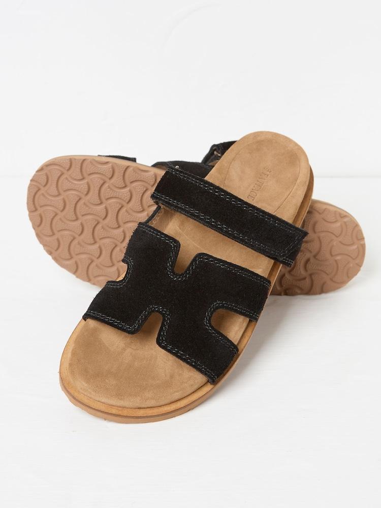 Fat Face Edie Black Strap Sandal