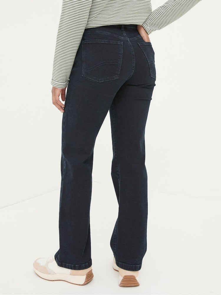 Fat Face Elise Dark Blue Wide Leg Jeans