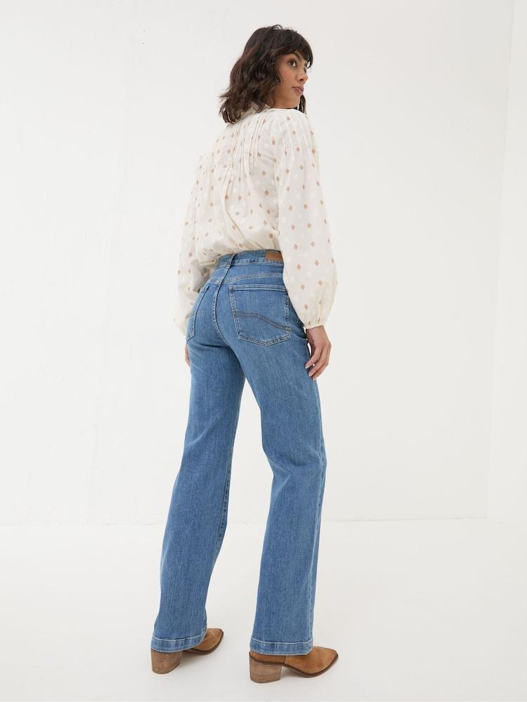 Fat Face Elise Denim Vintage Wide Leg Jeans