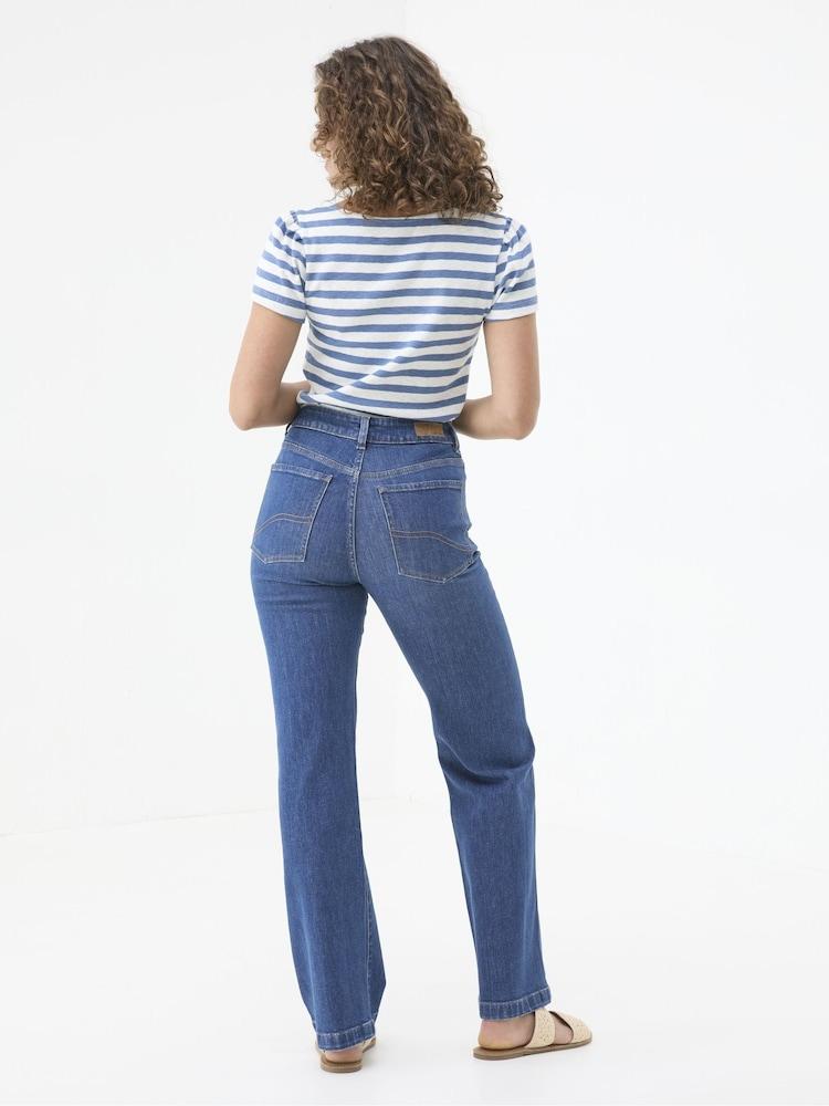 Fat Face Elise Indigo Blue Wide Leg Jeans