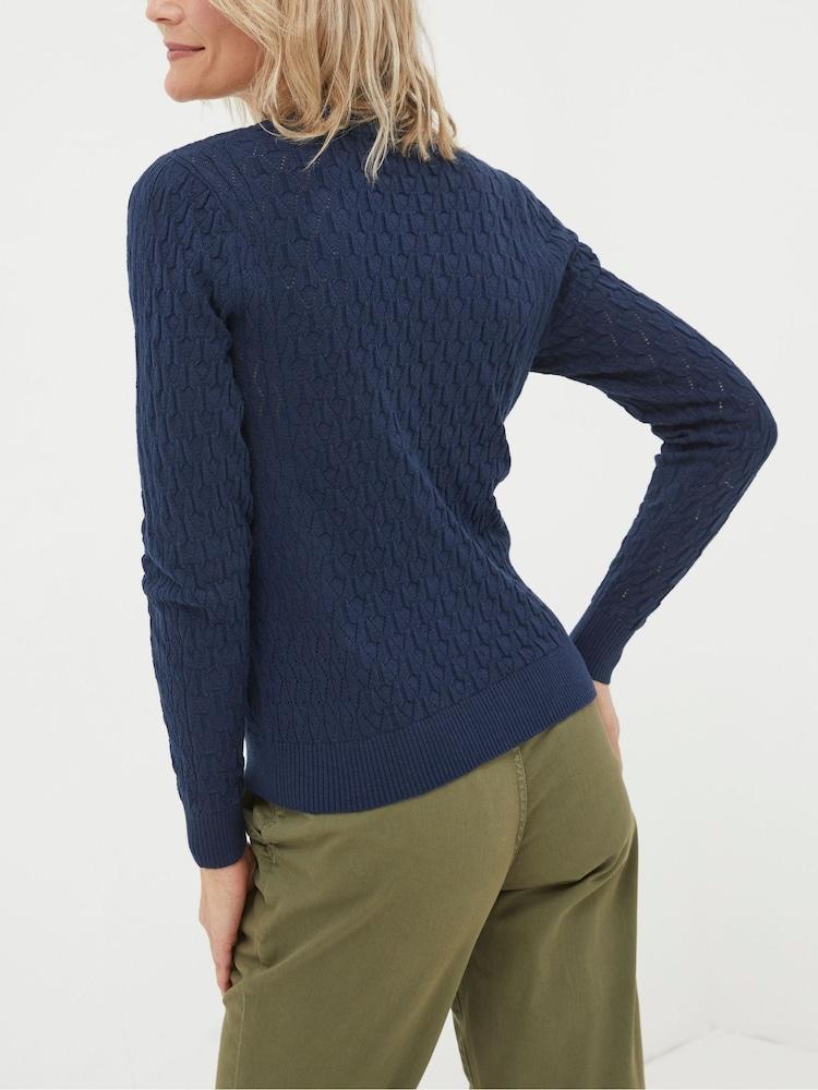 Fat Face Elissa Blue Cardigan