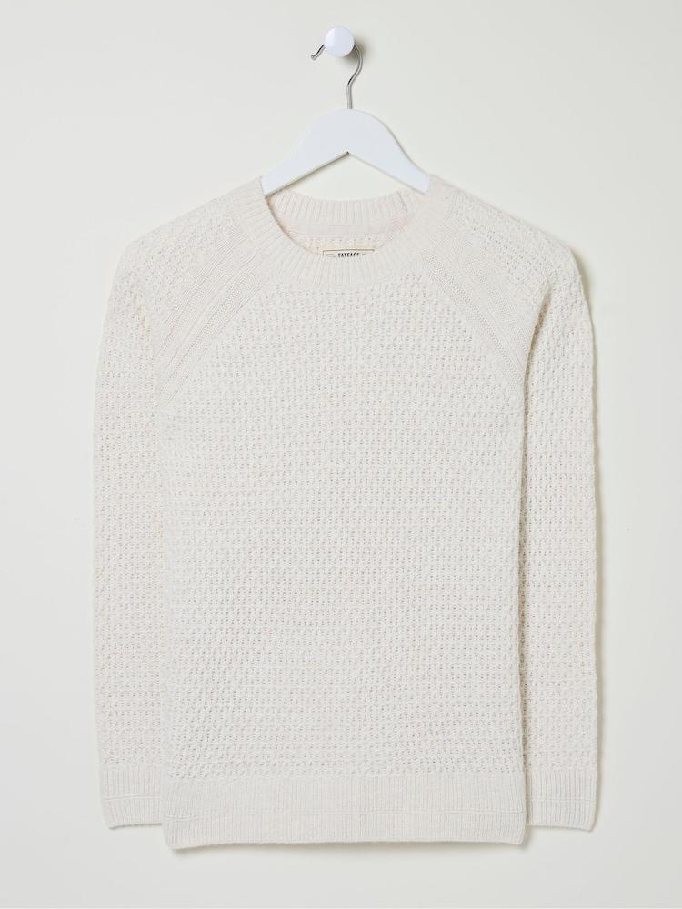 fat face Ella Ivory Textured Jumper