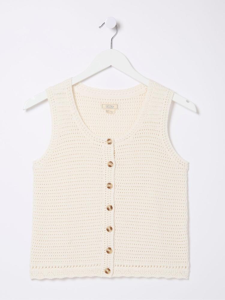 fat face Ella Natural Knitted Top