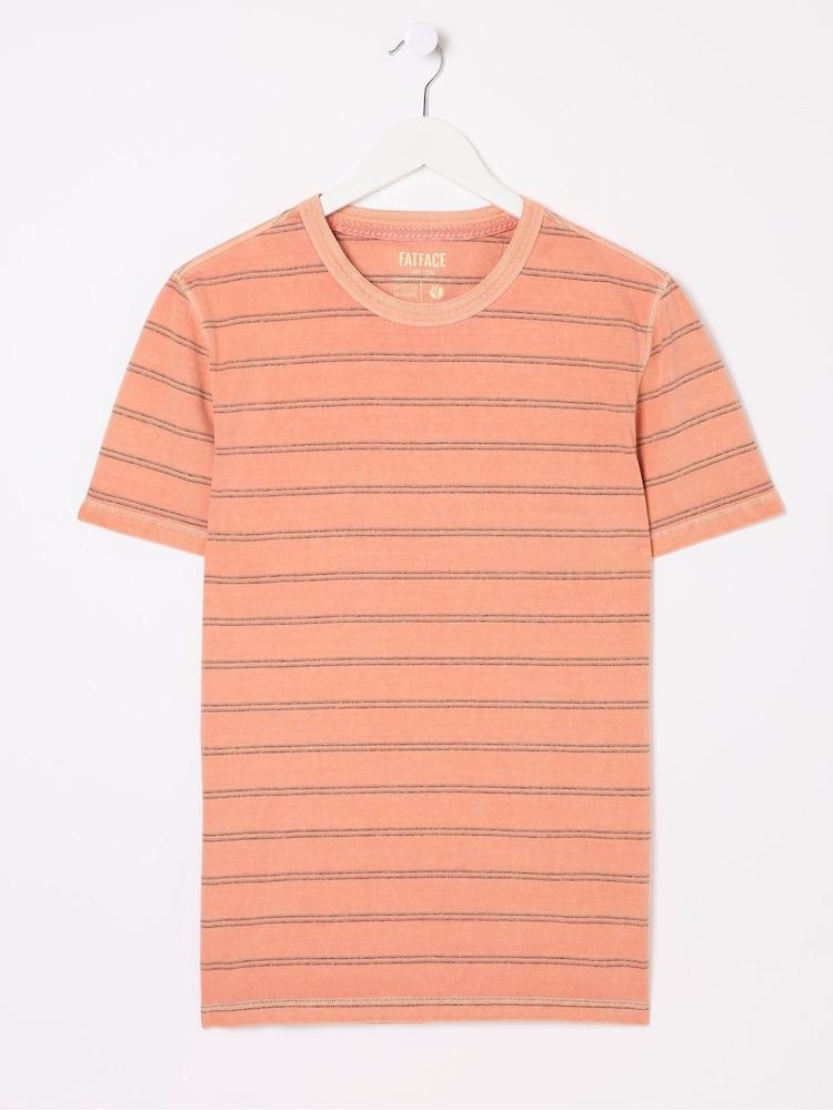 fat face Ellesmere Orange Stripe T-Shirt