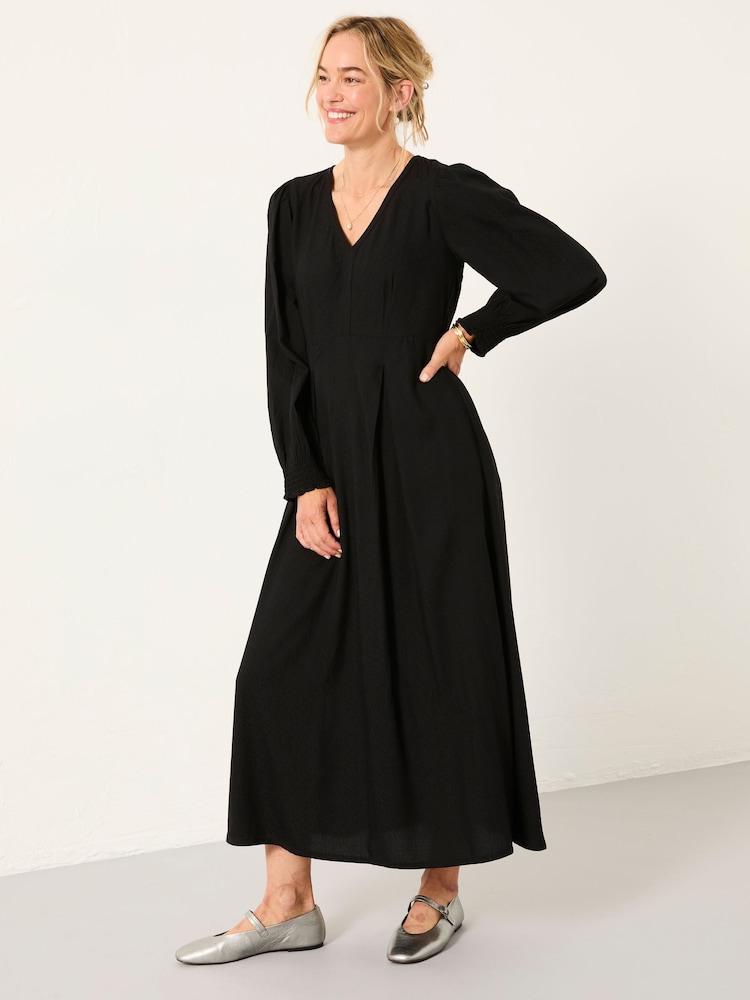 Fat Face Ellie Black Regular Midi Dress