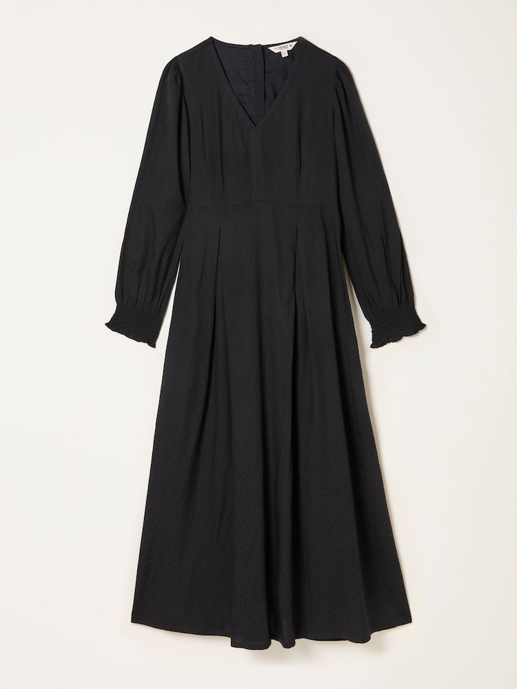fat face Ellie Black Regular Midi Dress