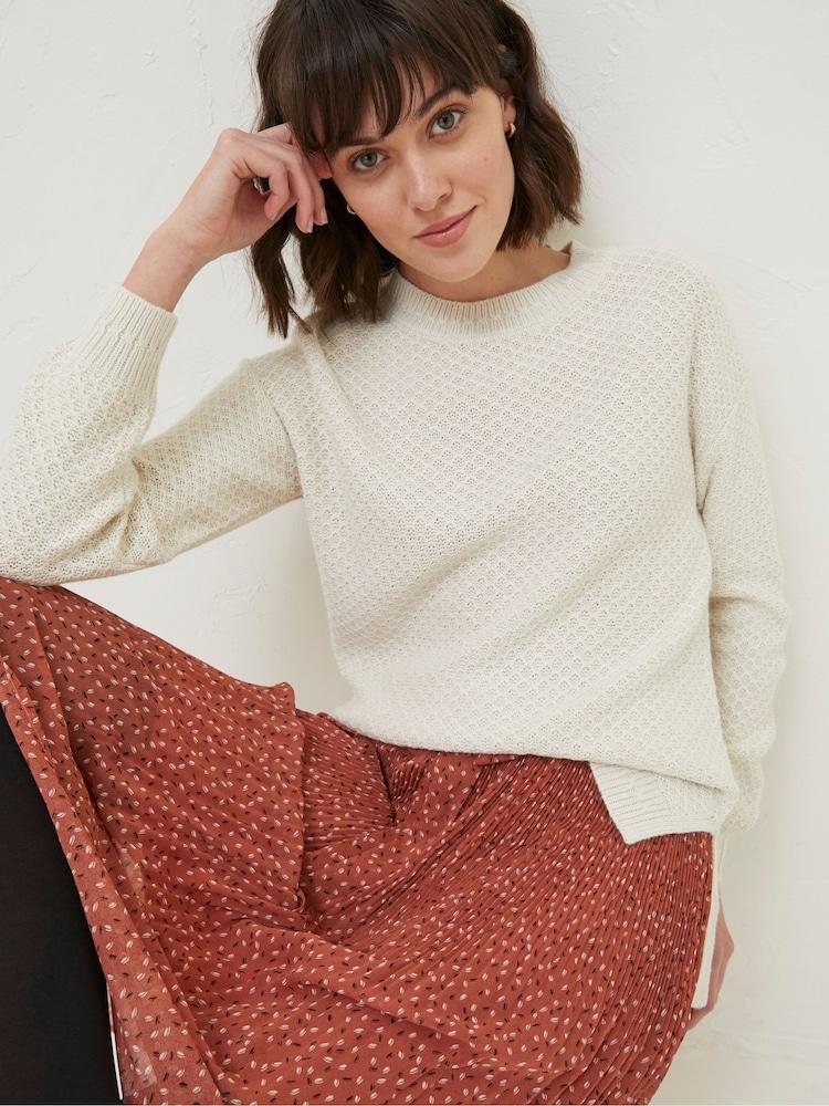 Fat Face Ellie Natural Crew Jumper
