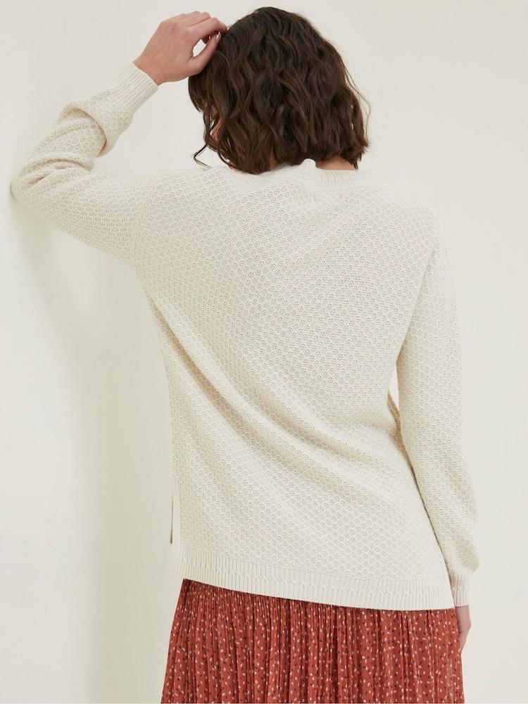 Fat Face Ellie Natural Crew Jumper