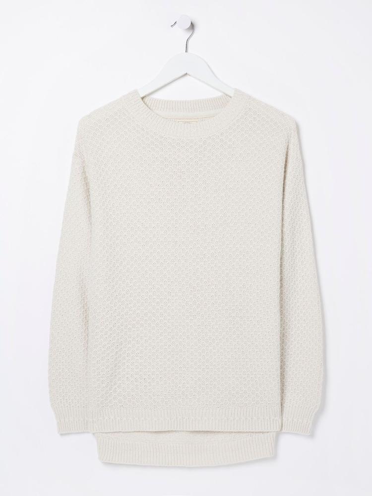 fat face Ellie Natural Crew Jumper