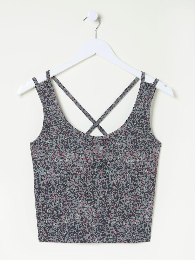 fat face Elowen Grey Crop Top