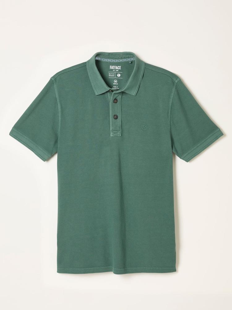 Fat Face Emerald Green Short Sleeve Pique Polo