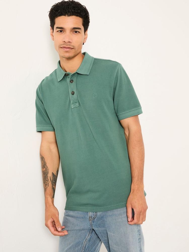 Fat Face Emerald Green Short Sleeve Pique Polo