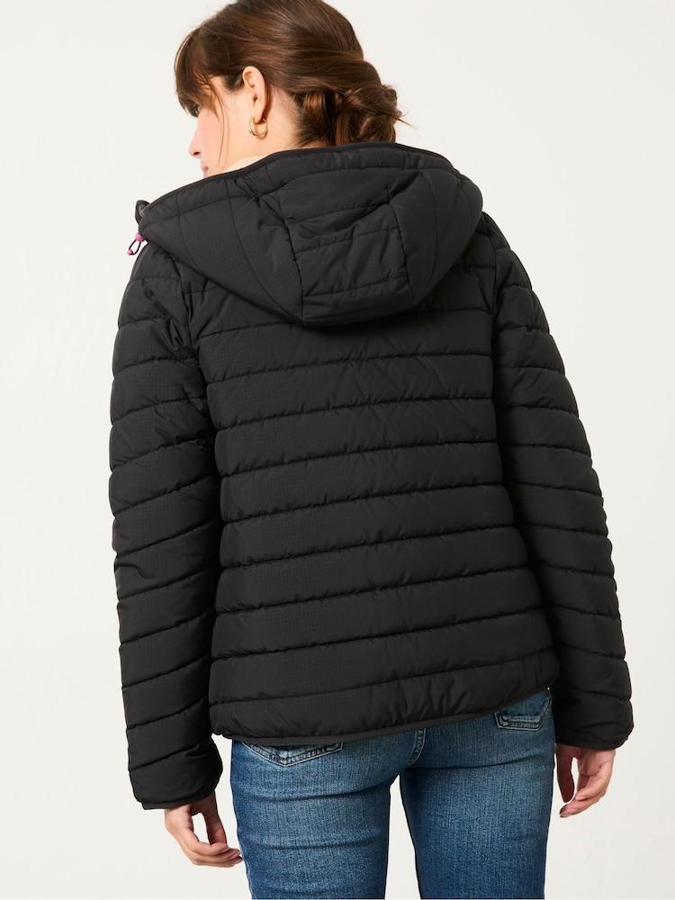 Fat Face Erica Black Borg Puffer