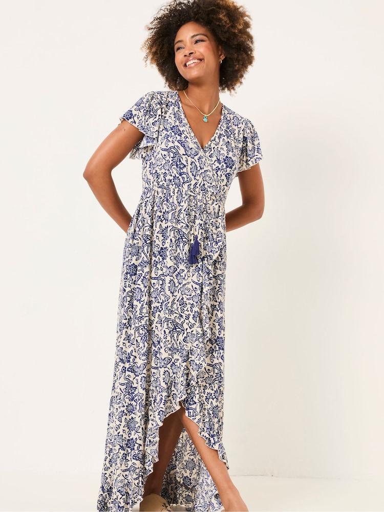 Fat Face Erin Blue Beachwear Wrap Dress