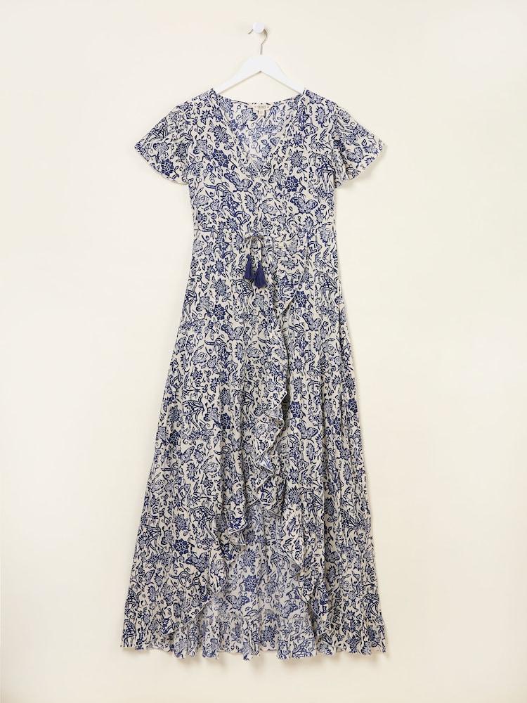 fat face Erin Blue Beachwear Wrap Dress