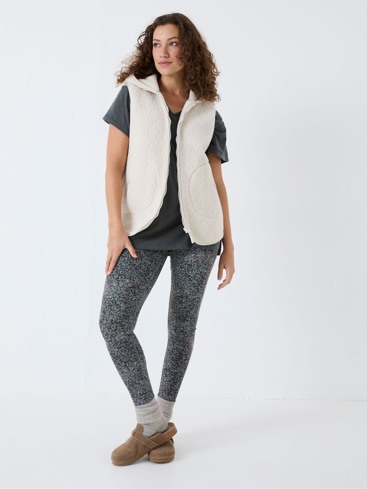 Fat Face Estelle Natural Fleece Gilet
