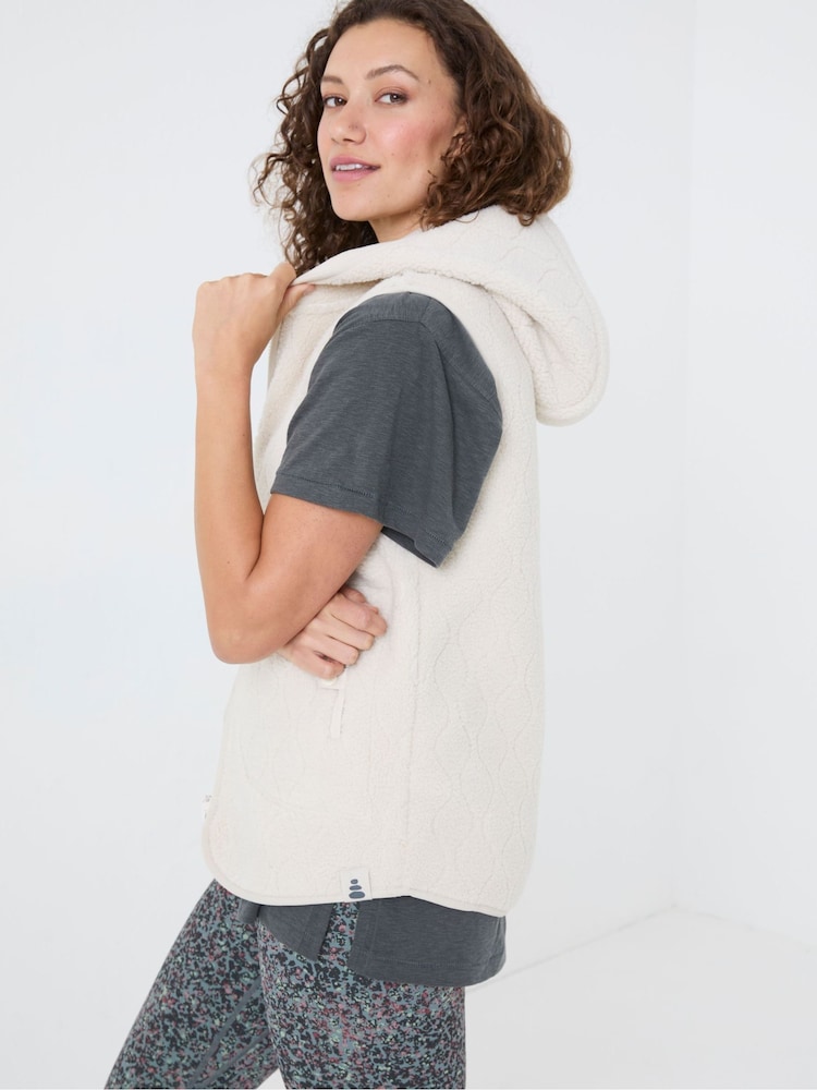 Fat Face Estelle Natural Fleece Gilet