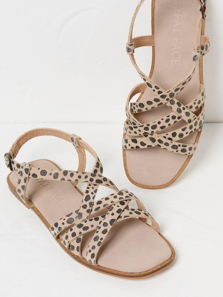 fat face Estelle Natural Suede Strap Sandals