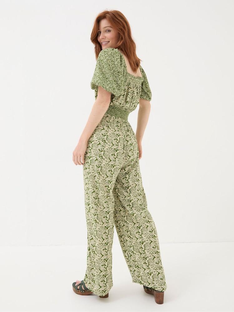 Fat Face Eva Green Damask Floral Jumpsuit