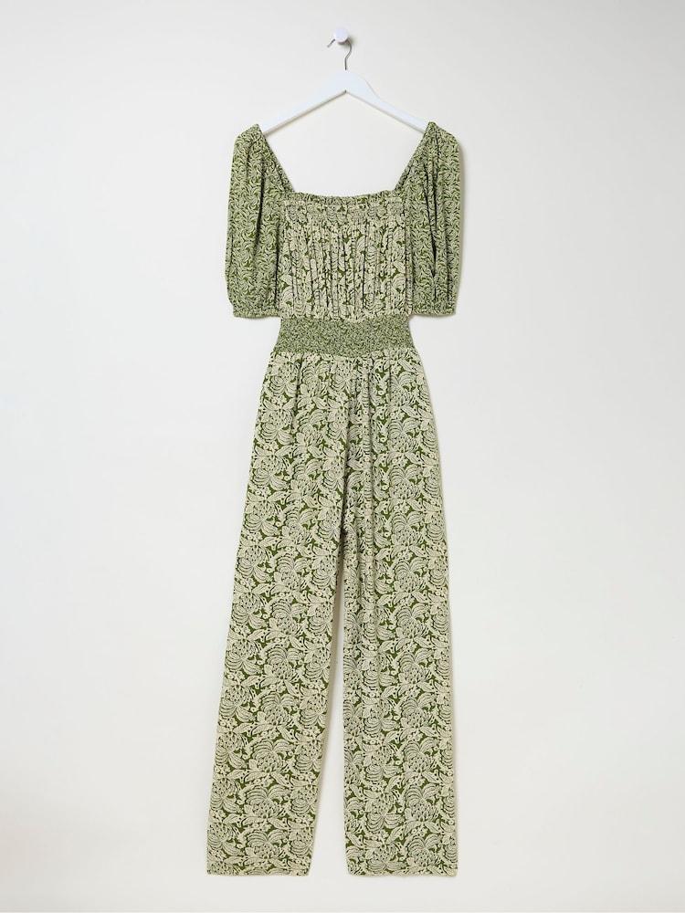 fat face Eva Green Damask Floral Jumpsuit