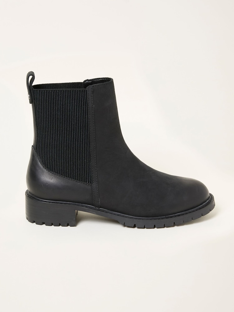 Fat Face Evelyn Black Chelsea Boot