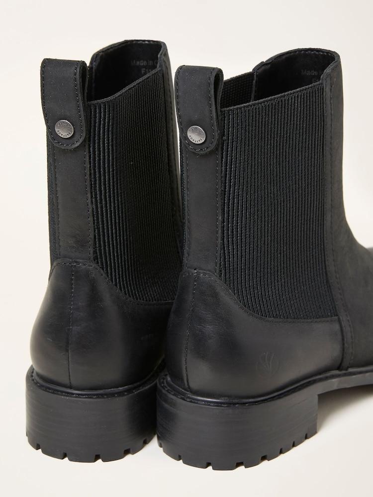 Fat Face Evelyn Black Chelsea Boot