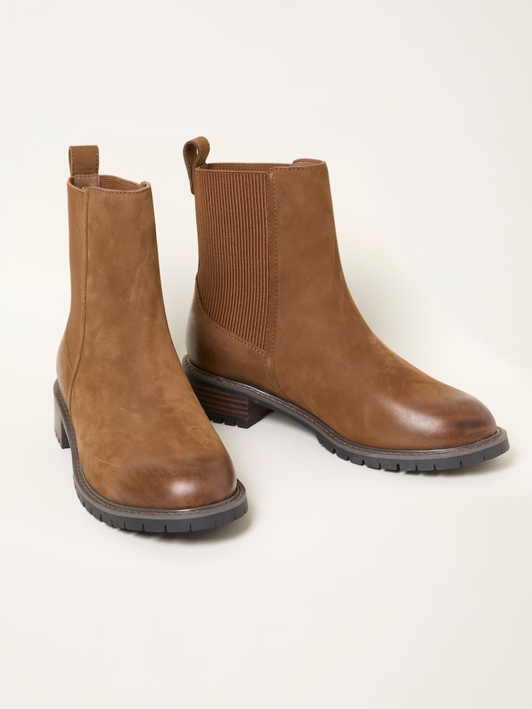 Fat Face Evelyn Tan Brown Chelsea Boot