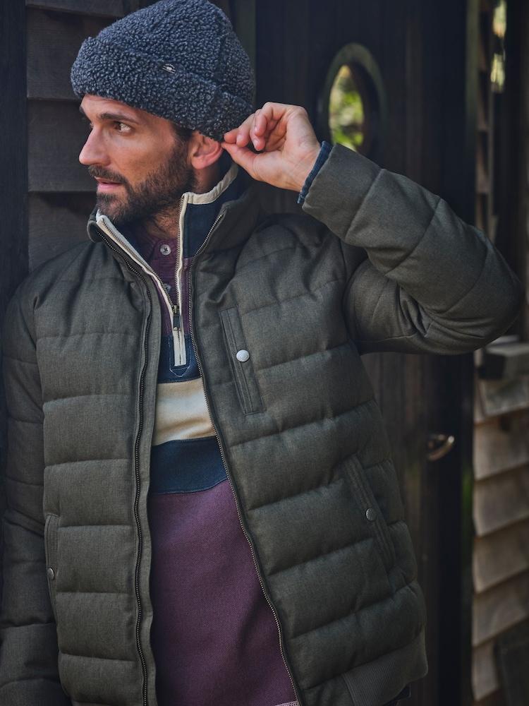 Fat Face Exmouth Khaki Green Quilted Jacket