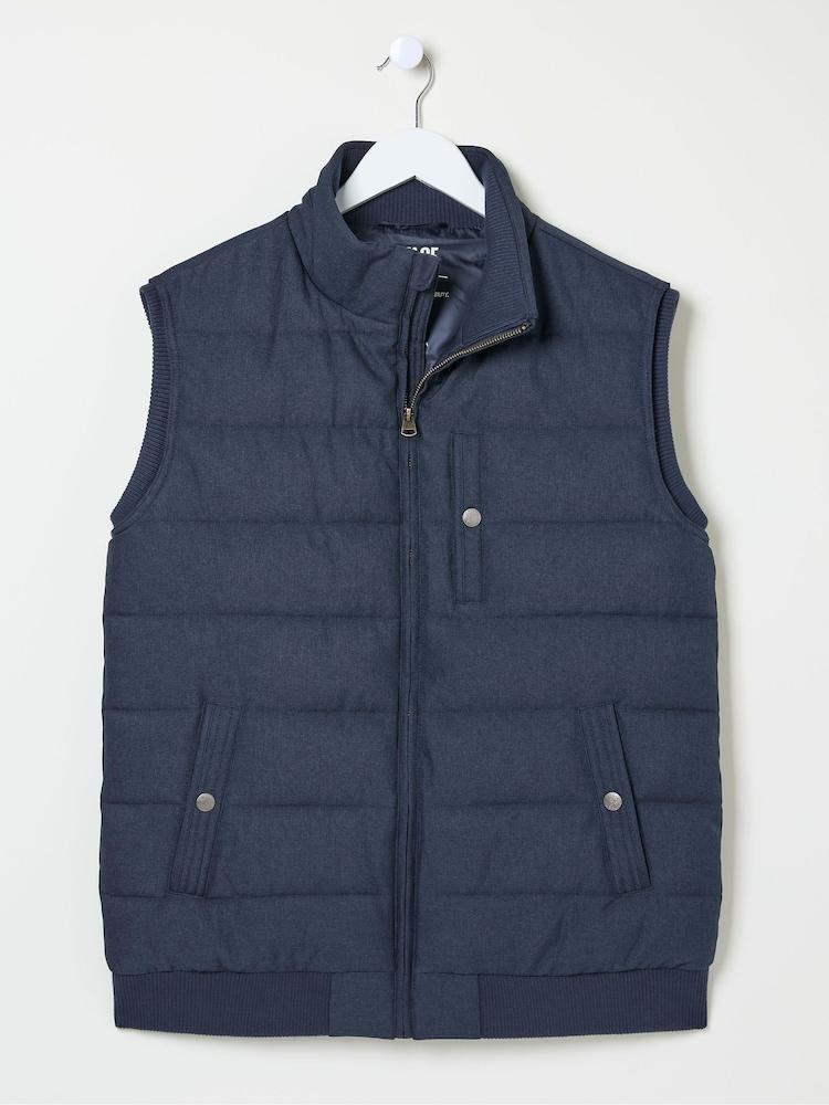 fat face Exmouth Navy Blue Quilted Gilet