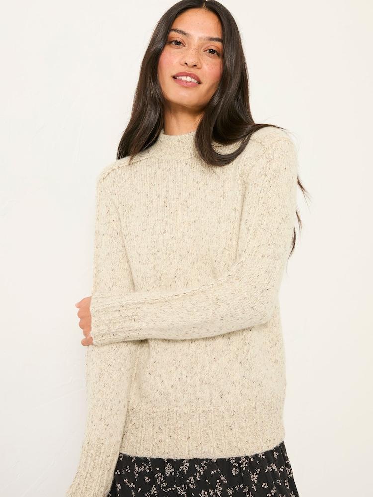 Fat Face Fae Natural Flecked Knitted Jumper