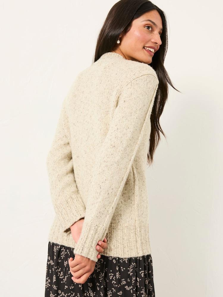 Fat Face Fae Natural Flecked Knitted Jumper