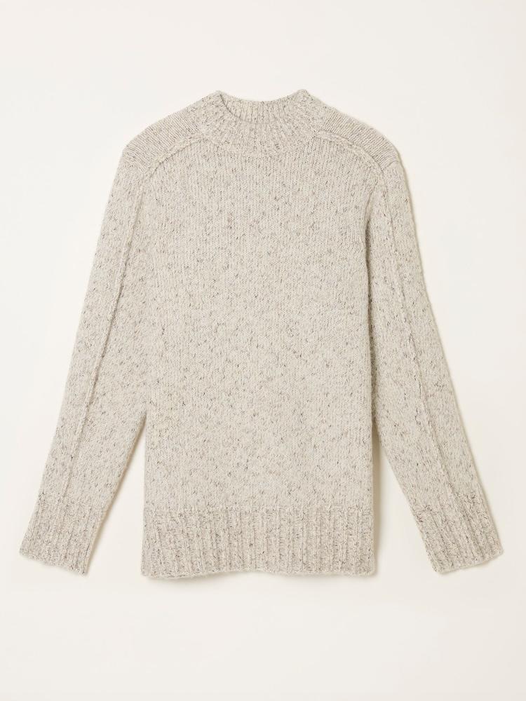 fat face Fae Natural Flecked Knitted Jumper