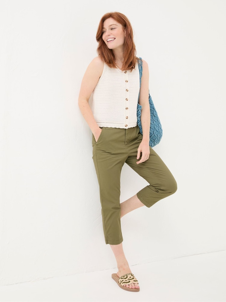 Fat Face Farnham Green Cropped Chinos