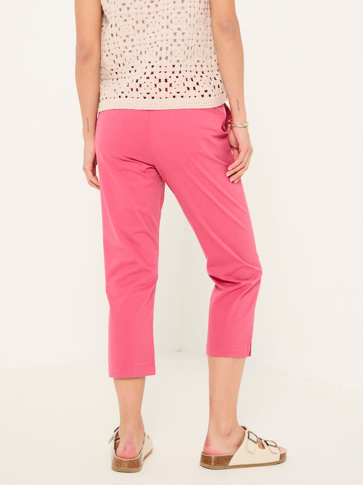 Fat Face Farnham Pink Cropped Chino Trousers
