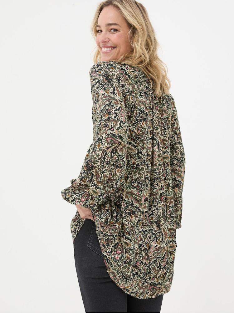 Fat Face Faye Ivory Wild Paisley Tunic