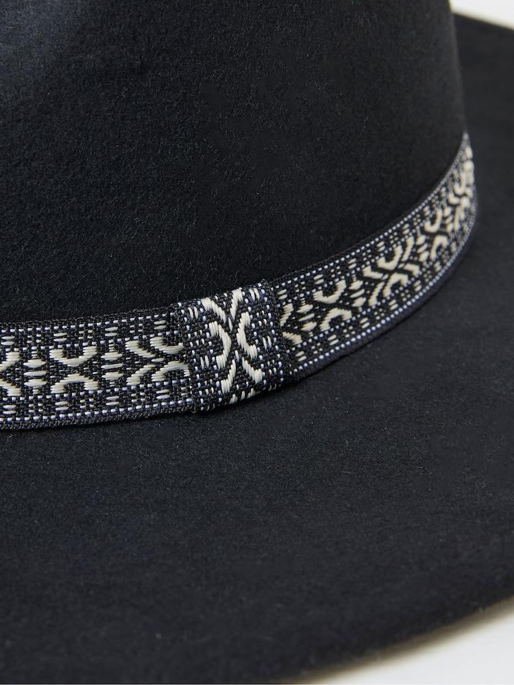 fat face Fedora Black Hat