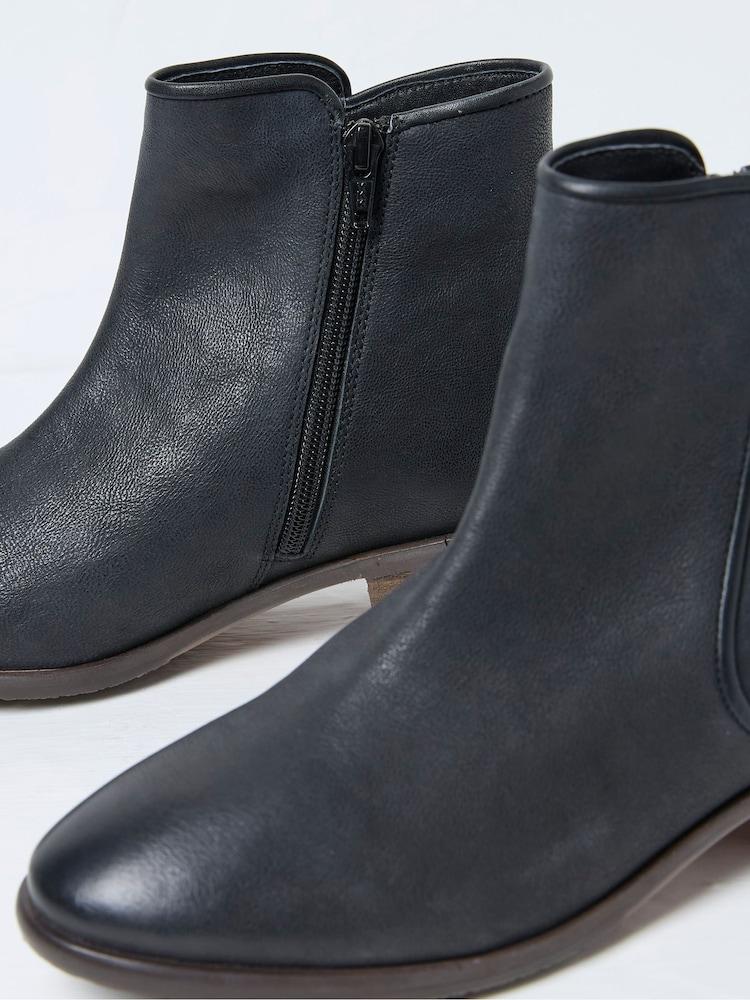 fat face Felicity Black Ankle Boots